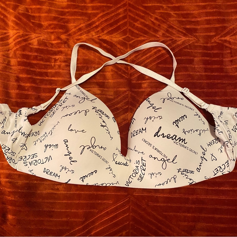 Victoria's Secret Cream Script Bra
